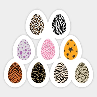 Easter stickers safari animal print, fashion Easter, Easter clipart, minimalism Easter decor Sticker